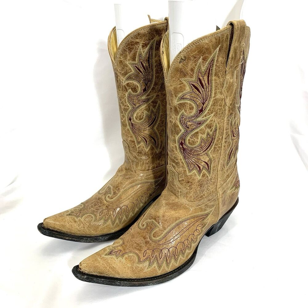 Corral Boots Style R1964 with antique saddle crackle leather Women’s Size 11 M - Picture 6 of 16